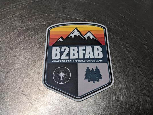 B2BFAB "Crafted For Offroad" Die-cut Sticker - Berg Peaks Off-Road