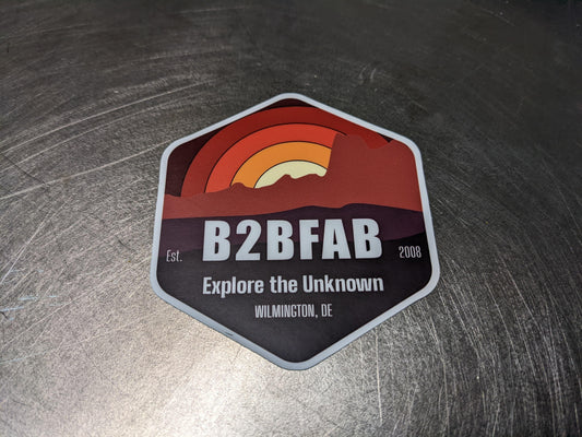 B2BFAB "Explore The Unknown" Die-cut Sticker - Berg Peaks Off-Road