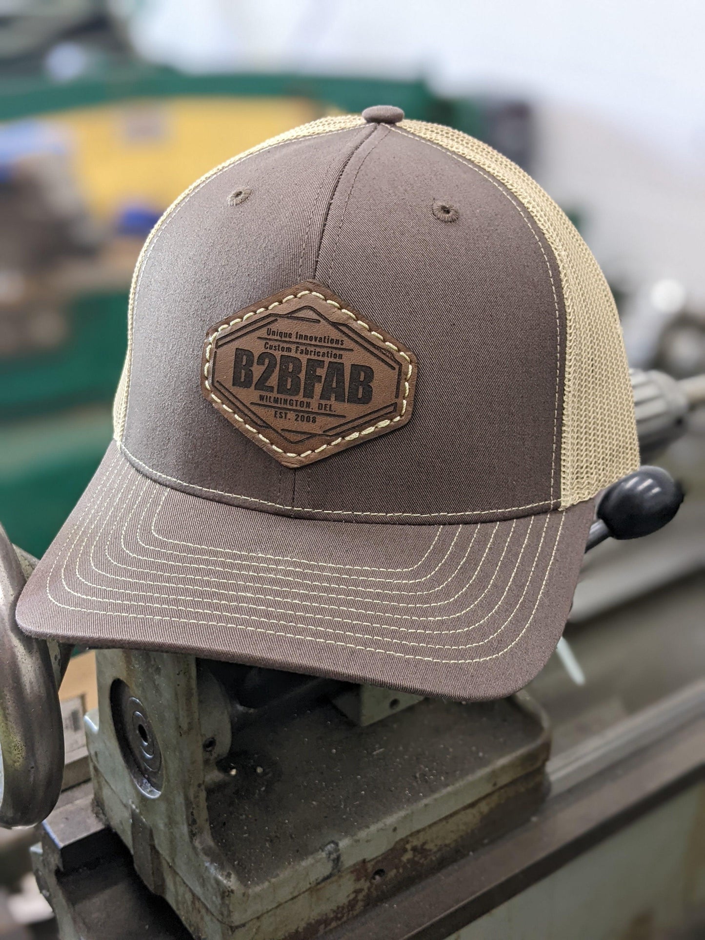 B2BFAB Leather Patch Snapback Hat - Berg Peaks Off-Road