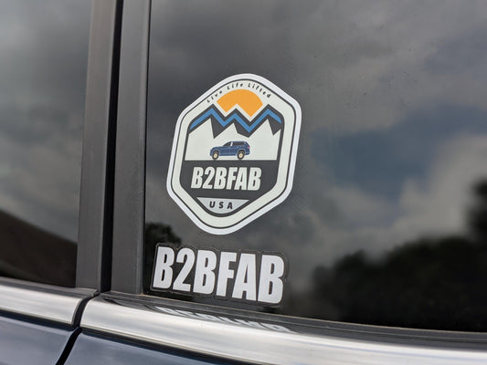 B2BFAB "Live Life Lifted" Die-cut Sticker - Berg Peaks Off-Road