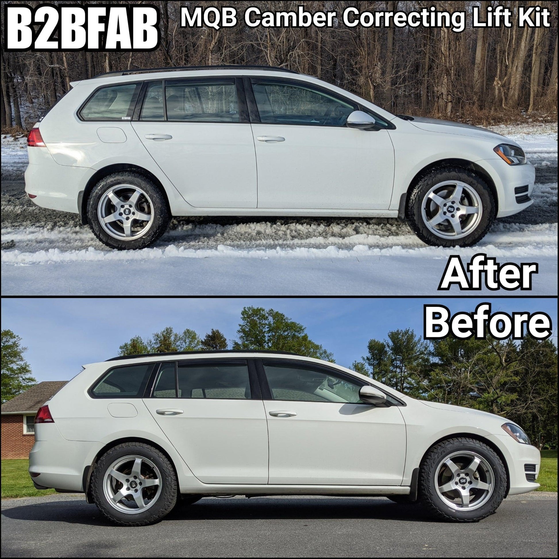 B2BFAB Mk7 Golf / Sportwagen Camber Correcting Lift Kit - Berg Peaks Off-Road