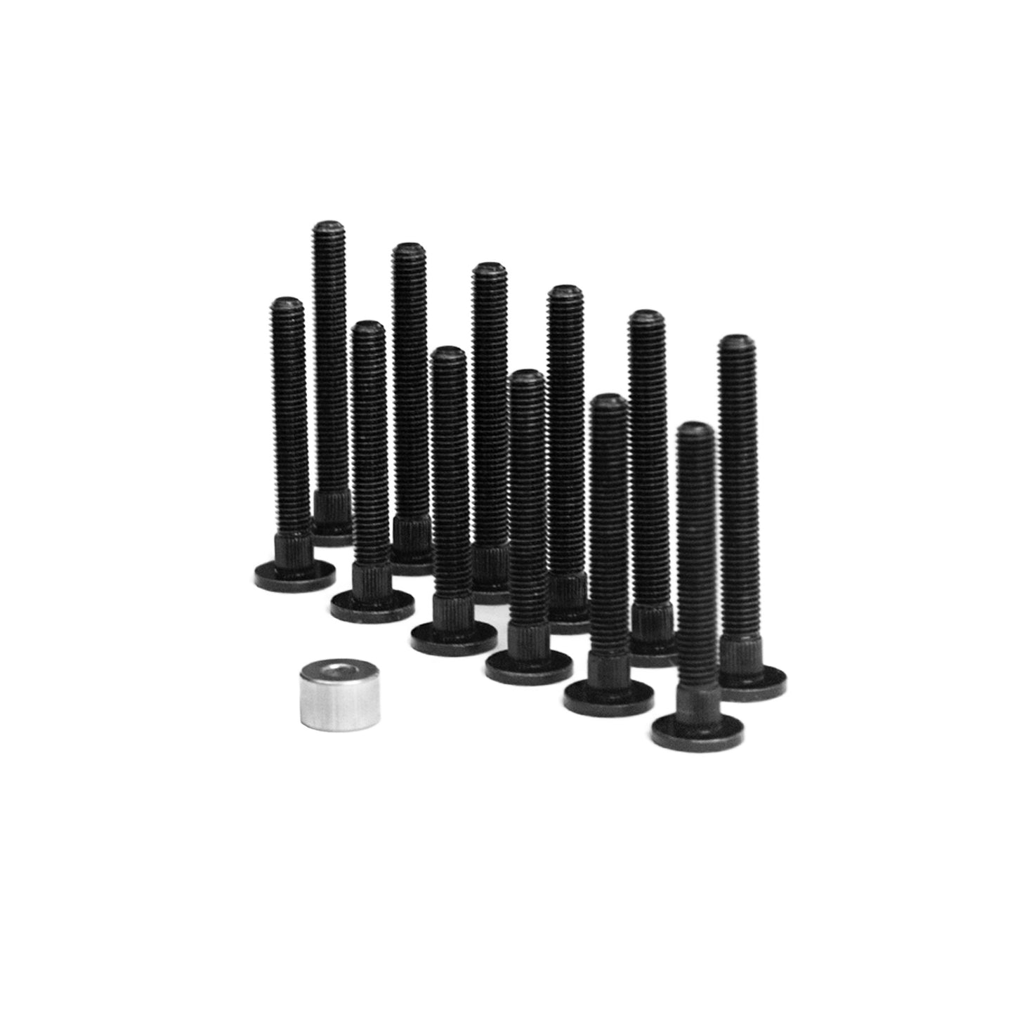 Set of twelve custom 70mm Berg Peaks bolts included with the Porsche 991 911 lift kit bundle.