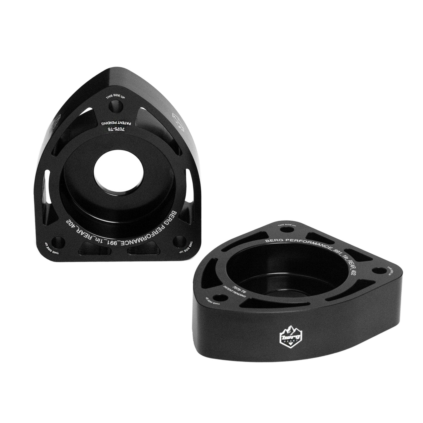 Close-up view of precision lift kit components included in the Berg Peaks 991 911 bundle.