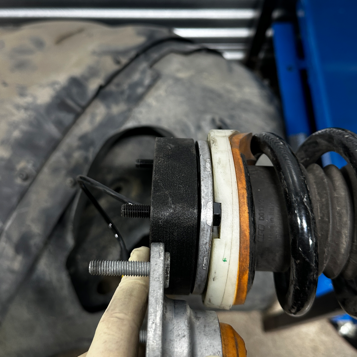 Top-down photo of Berg Peaks lift kit bundle parts arranged neatly for Porsche 991 911.