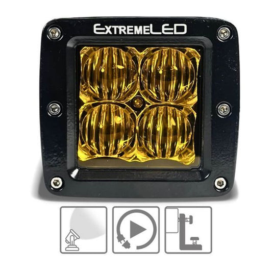 Extreme LED Amber (Yellow) Extreme Series 3" CREE LED Light Pods