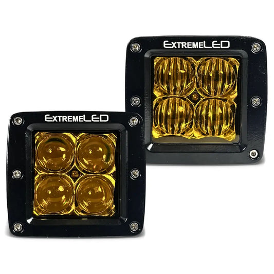 Extreme LED Amber (Yellow) Extreme Series 3" CREE LED Light Pods