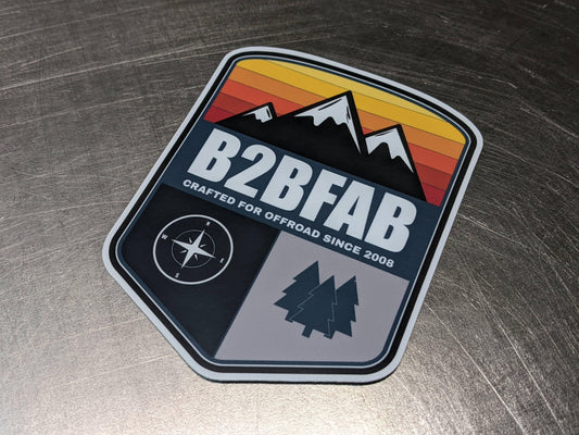 B2BFAB "Crafted For Offroad" Die-cut Sticker - Berg Peaks Off-Road