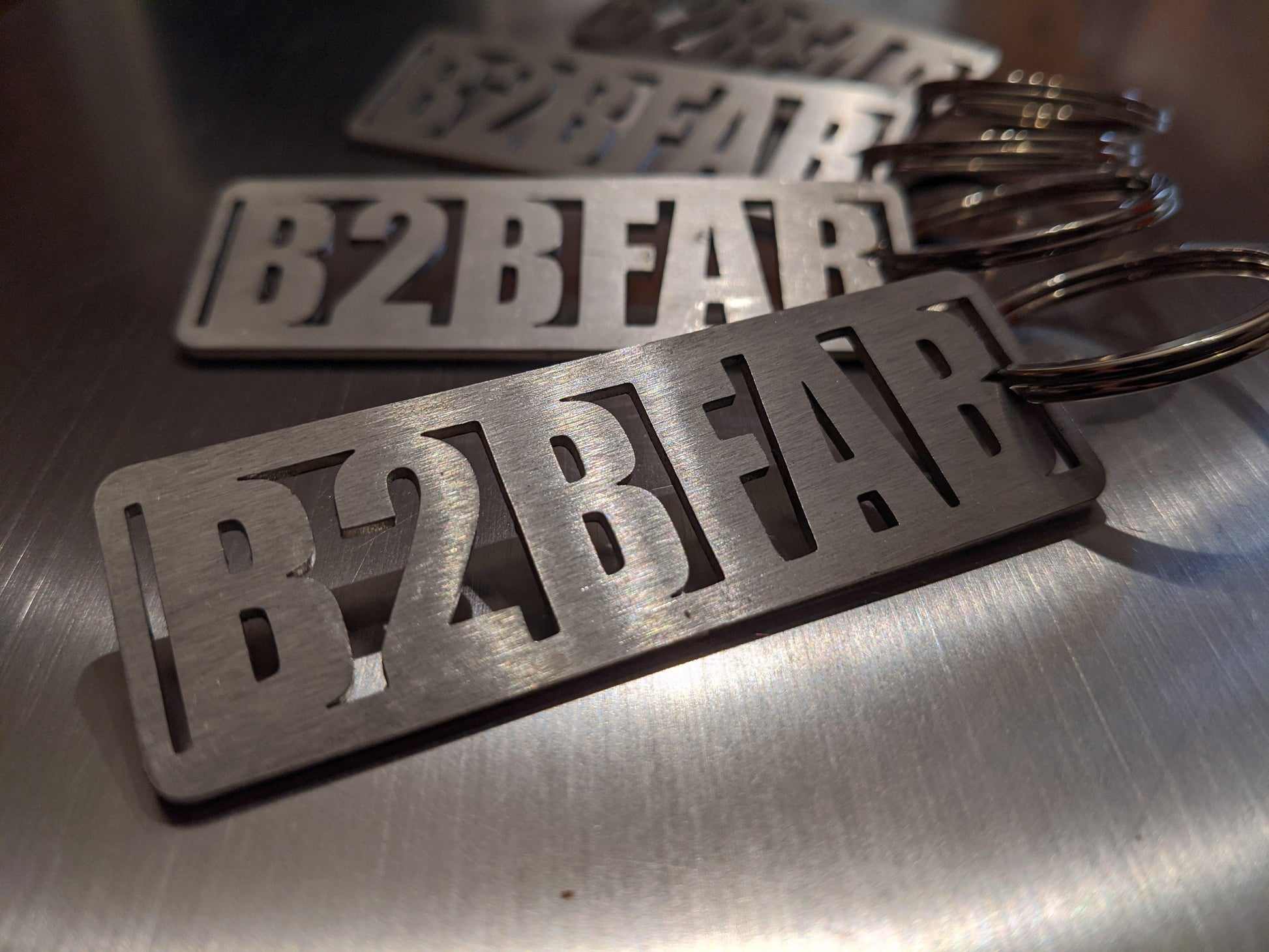 B2BFAB laser cut logo keychain - Berg Peaks Off-Road