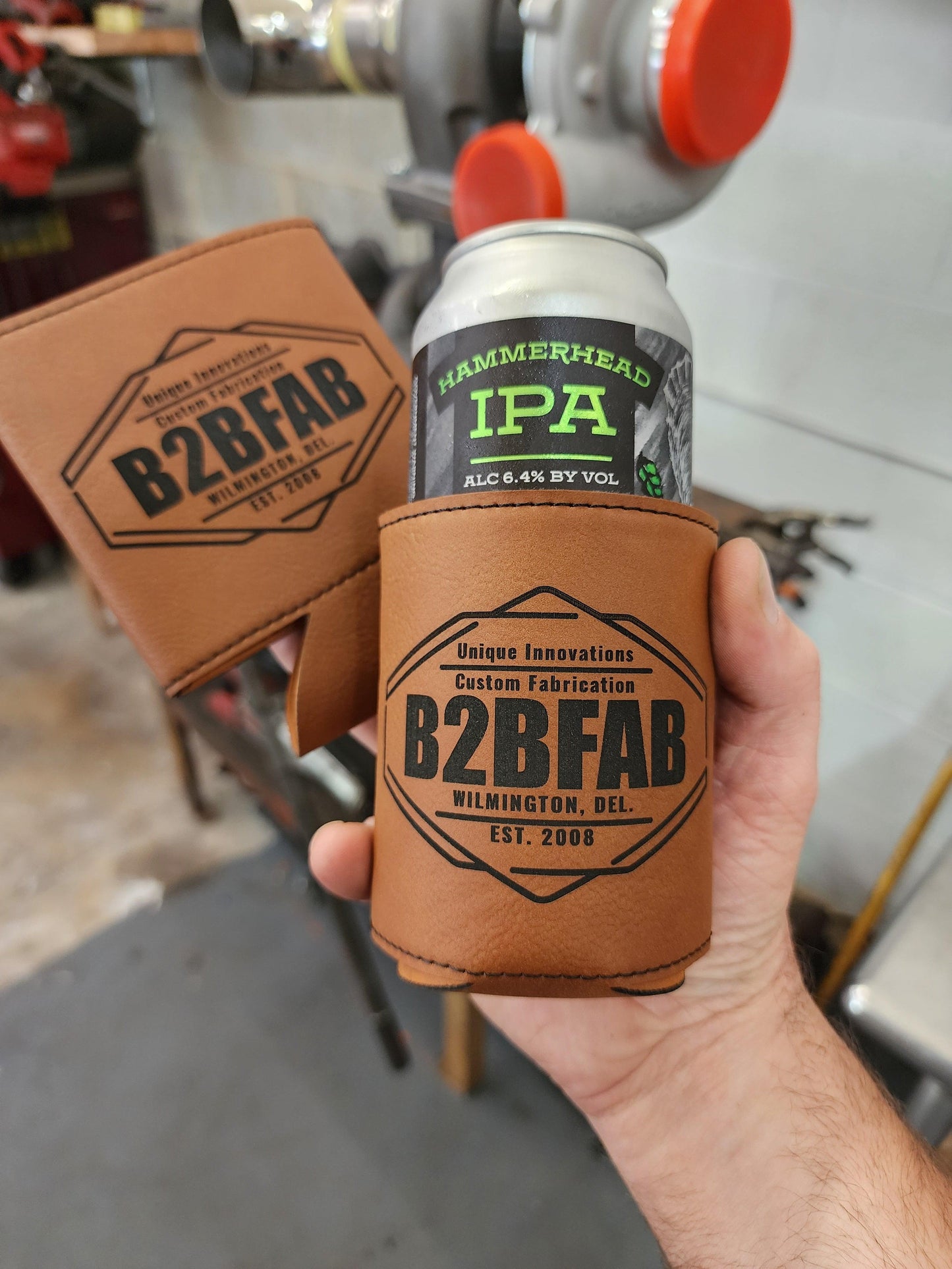 B2BFAB Leather Can Koozie - Berg Peaks Off-Road